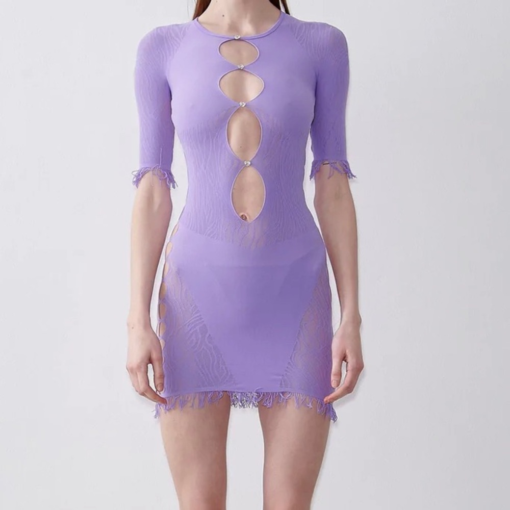 POSTER GIRL Lavender Purple Mini Dress